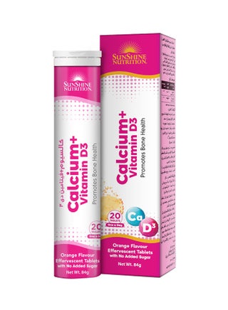 Calcium And Vitamin D3 Effervescent Tablets, Orange Flavour