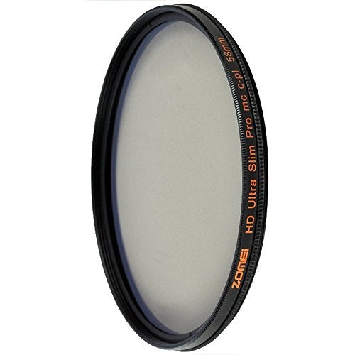 ZOMEI 58mm 18 Layer Multi-Coated HD Ultra Slim Waterproof SHOTT Schott Camera Lens Polarizing Polarizer Circular CIR-PL CPL Filter with Rotating Ring - Image 1