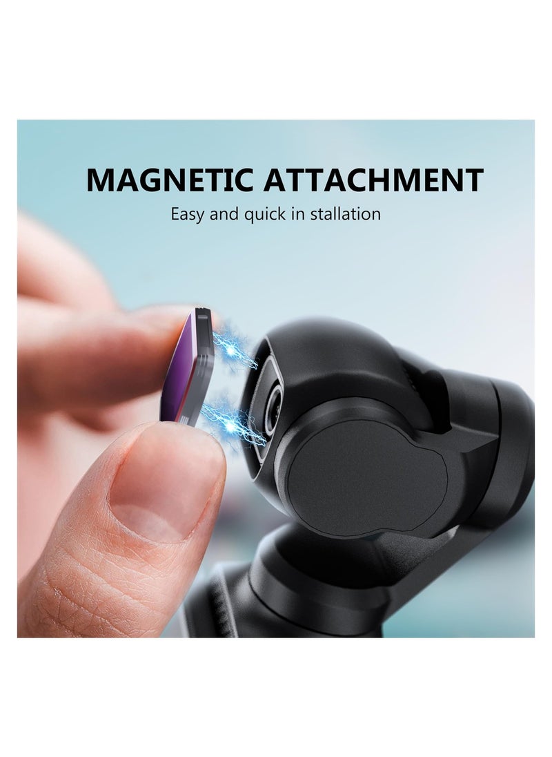 KASTWAVE - ND Filters Set for DJI Osmo Pocket 3 Creator Combo Accessories 6 Pack CPL,ND 8,ND 16,ND 32,ND 64,ND256 Magnetic Aluminum Version - Image 1