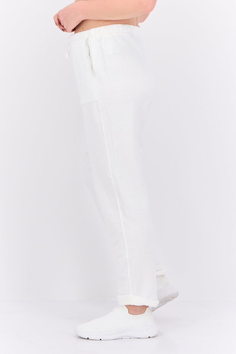 Splendid Women Regular Fit Eyelet Detail Taper Pants, White  - Image 2