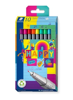 STAEDTLER Staedtler - triplus fineliner  cardboard case for 10 felt-tip pens 0.3 mm - No:334 C10  - Image 1