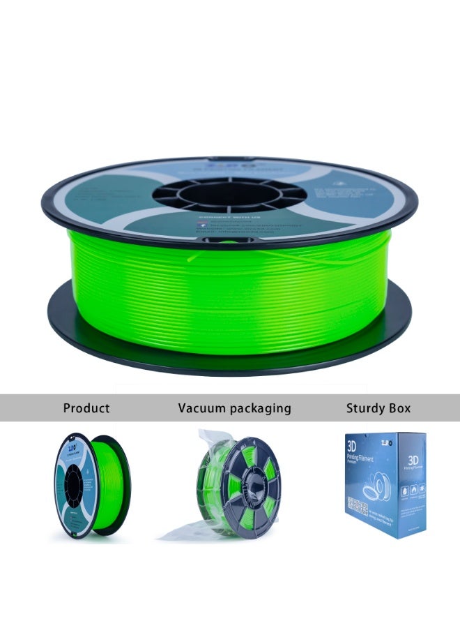 ZIRO PETG 3D Printer Filament, 1.75mm Diameter, 1kg Spool, Low Warping, No Odor, GREEN - Image 1