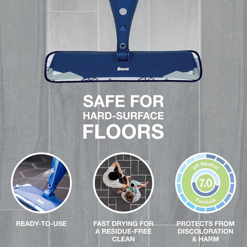 Bona Multi-Surface Hard Floor Cleaner Spray Mop Cartridge - 34 fl oz - Unscented - Refillable - Residue-Free Floor Cleaning Solution for Bona Spray Mops - Stone, Tile, Laminate, and Vinyl Floors - Image 2
