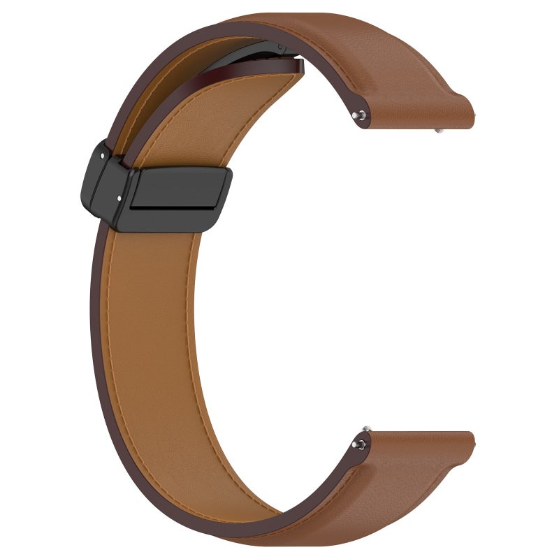 erorex For Huawei Watch 4 / Watch 4 Pro Folding Buckle Genuine Leather Watch Band(Brown) - Image 4