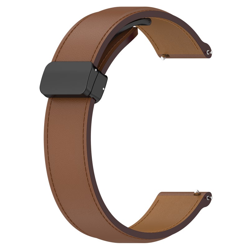 erorex For Huawei Watch 4 / Watch 4 Pro Folding Buckle Genuine Leather Watch Band(Brown) - Image 3