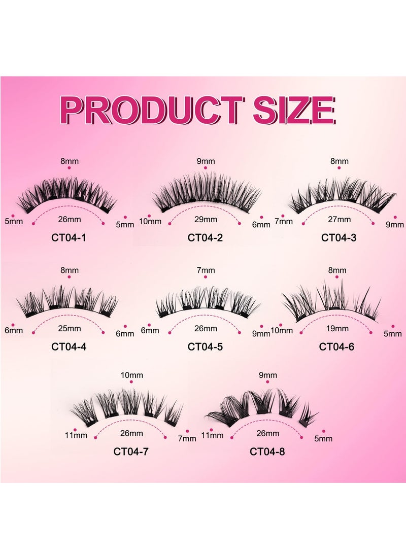 FLYROAD Magnetic False Eyelashes Set, Reusable Magnetic Eyelashes, Upper and Lower Eyelashes Combination (Left and Right Eyes Separate), Natural Glue-free 3D False Eyelashes Set with Applicator, Easy to Wear  - Image 5