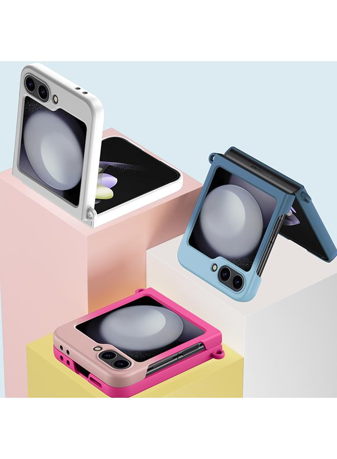 إيروريكس جراب لهاتف Samsung Galaxy Z Flip5 بلون متدرج وملمس جلدي وغطاء كامل مقاوم للصدمات - Image 2