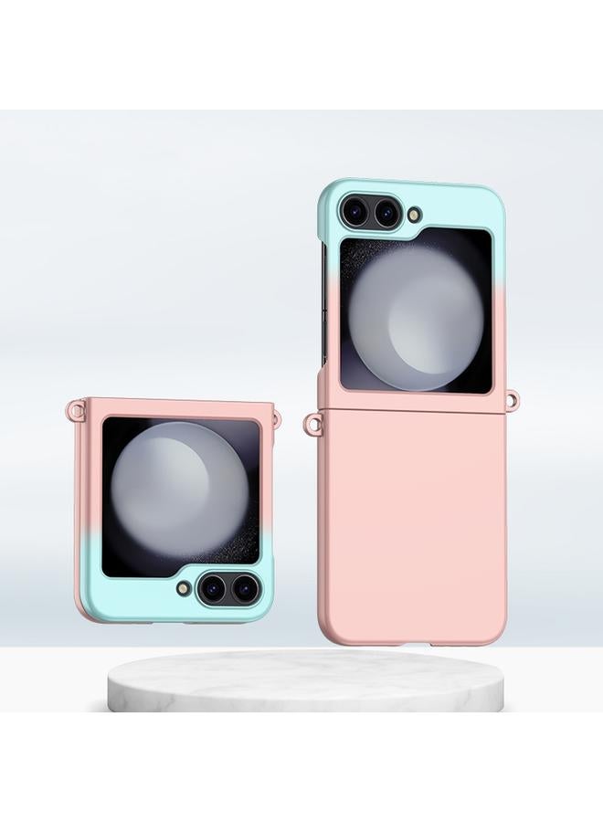 إيروريكس جراب لهاتف Samsung Galaxy Z Flip5 بلون متدرج وملمس جلدي وغطاء كامل مقاوم للصدمات - Image 1