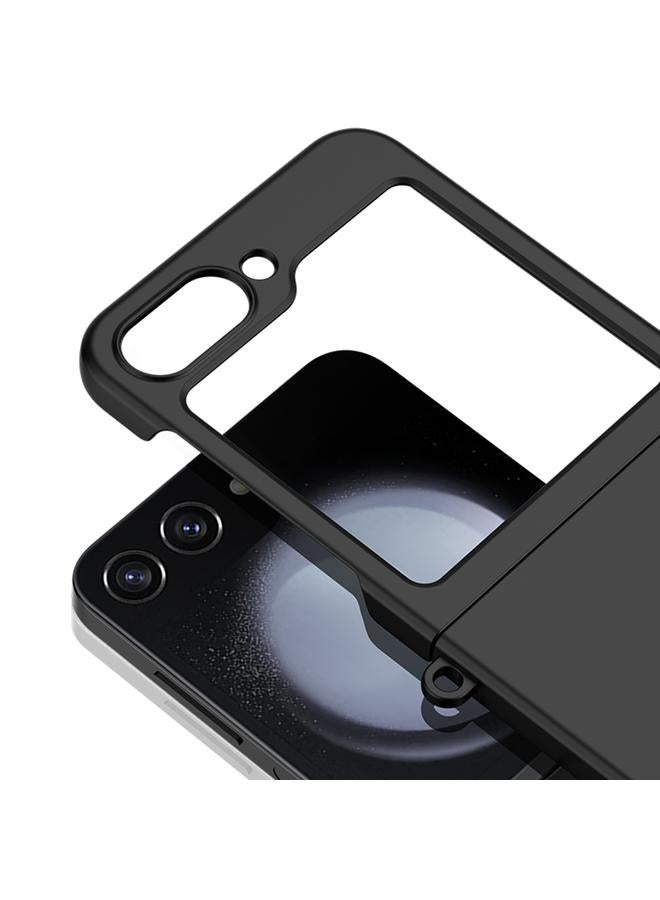 إيروريكس جراب لهاتف Samsung Galaxy Z Flip5 بلون متدرج وملمس جلدي وغطاء كامل مقاوم للصدمات - Image 5