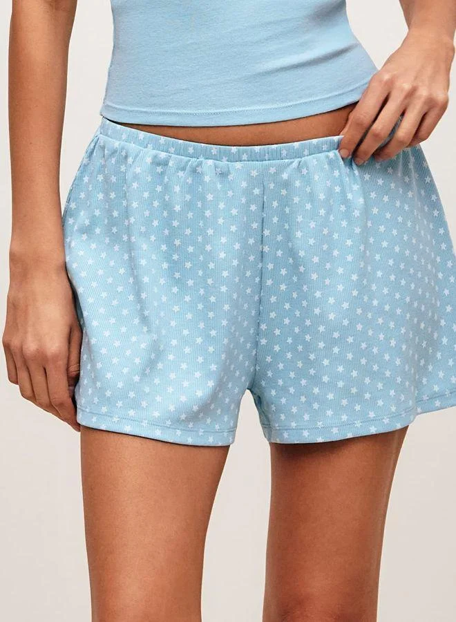 Undiz Star patterned jersey shorts