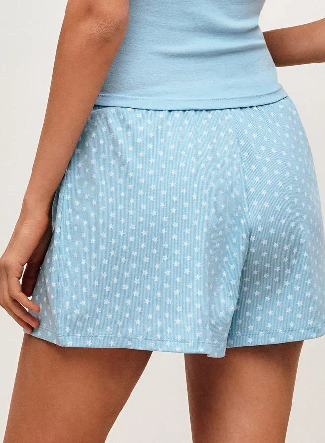 Undiz Star patterned jersey shorts