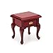 Cutemini Miniature Furniture 112 Bedside Table Dollhouse Accessories Wooden Nightstand Vintage Living Room Bedroom Scene Bedroom Bedsides End TableHouse Model Decoration Red - Image 2