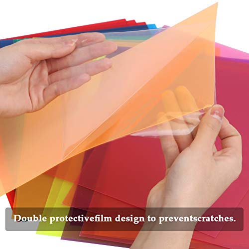 BUYGOO 24Pcs Transparent Color Correction Lighting Gel Filter - Colored Gel Light Filter Plastic Sheet, 8.5 x 11 Inch, 8 Assorted Colors - Image 3