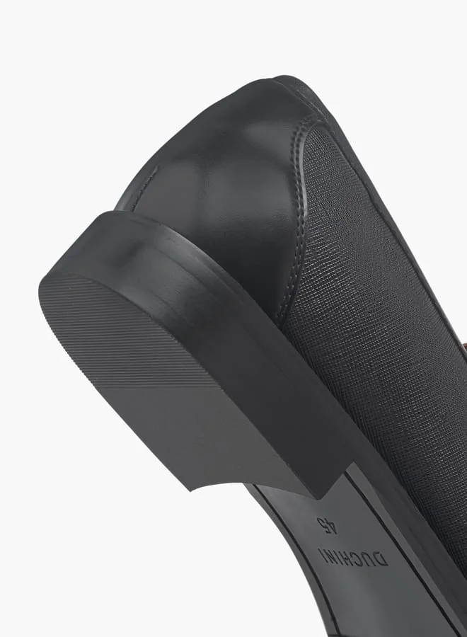 DUCHINI Men's Metal Accent Slip-On Loafers