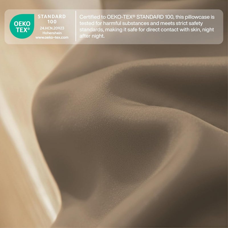 King Pillow Cases Set of 2, Cooling, Envelope Closure, Easy Care, Comfortable, Breathable Soft Microfiber, Wrinkle Free King Size Pillow Covers, 20x36 Inches, Mocha - Image 5