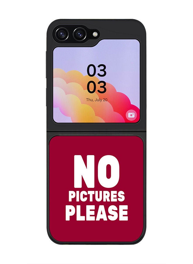 Stylizedd Rugged Black edge case for Samsung Galaxy Z Flip5, Slim fit Soft Case Flexible Rubber Edges Anti Drop TPU Gel Thin Cover -  No pictures please - Image 1