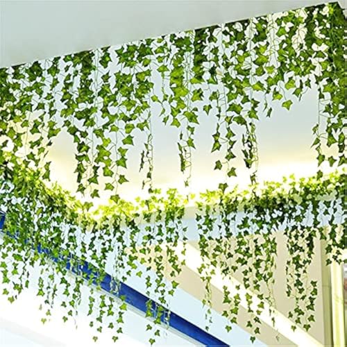 ARTSY® Artificial Ivy Garlands Leaves Greenery Hanging Vine Creeper Plants for Home Decor Door Wall Balcony Decoration Party Festival Craft | DIY | - Image 1