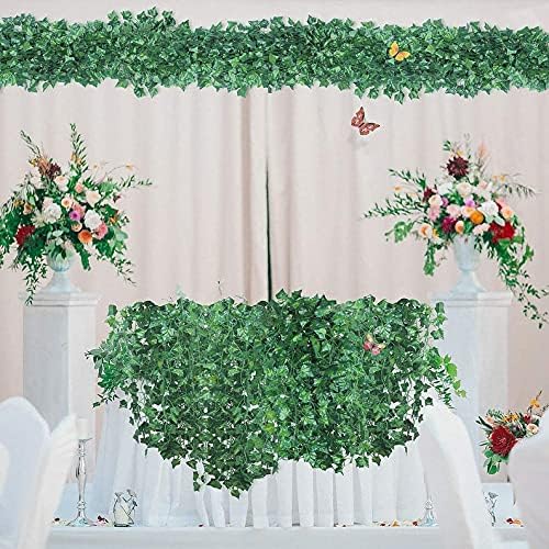 ARTSY® Artificial Ivy Garlands Leaves Greenery Hanging Vine Creeper Plants for Home Decor Door Wall Balcony Decoration Party Festival Craft | DIY | - Image 2