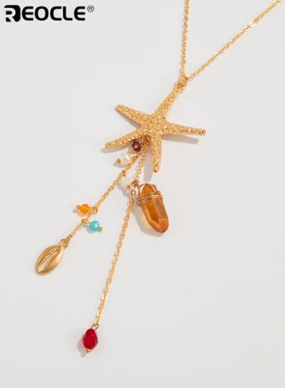 Women's Necklace Starfish Pendant Y-Shape Tassel Necklace with Natural Shell and Bead Charms Adjustable Layered Beach & Festival Jewelry - view 5