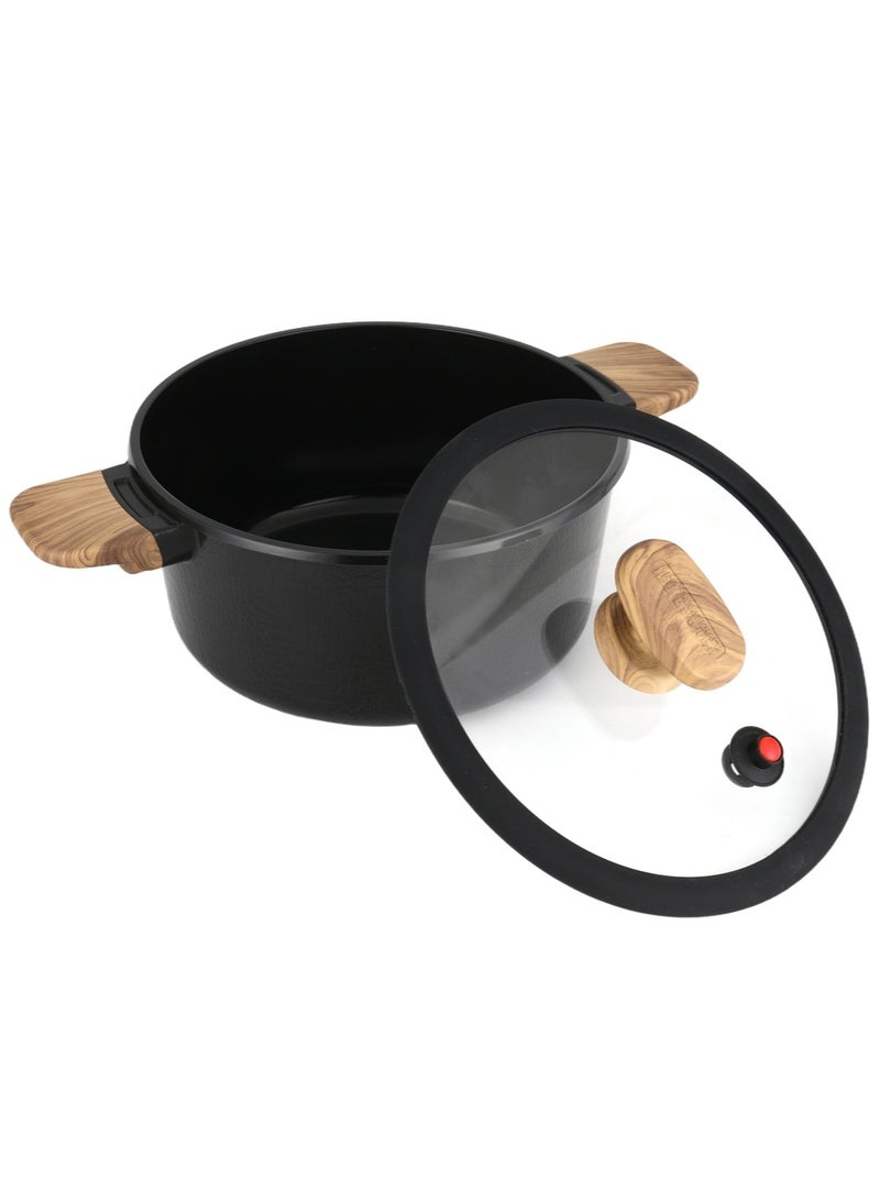 MGC Soup pot, pressure cooker, non-stick pot, household steaming, stewing, double-ear soup pot, suitable for induction cookers and gas stoves. 35*37*15cm - Image 2