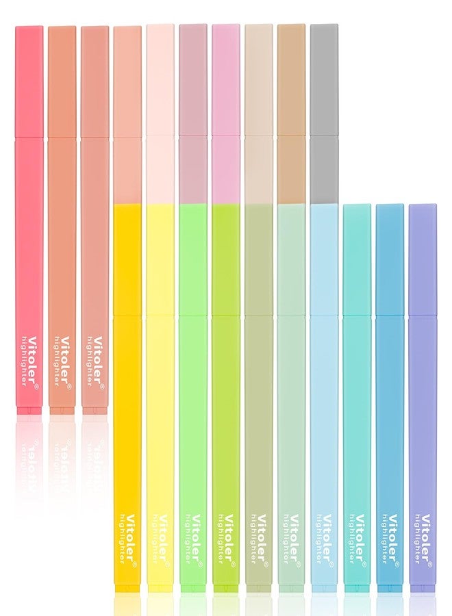 Vitoler 20Pcs Highlighters,Pastel Highlighters Set,Assorted Morandi Color Highlighter, Chisel Tip Bible Highlighter for School Office Supplies - Image 1