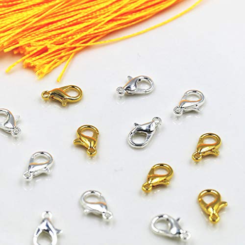 PinCute 120 Pieces Stainless Steel Lobster Claw Clasps, PinCute Silver & Gold Bracelet Necklace Clasps, Lobster Claw Clasps for DIY Jewelry Findings Making (12x7mm) - Image 5