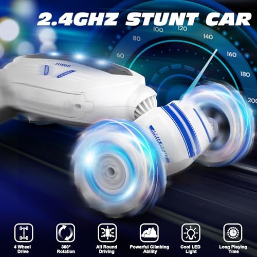 Loiley Remote Control Car Gesture Sensing RC Car Boys Toys for 68 Years Old Best Birthday Gifts for Kids 4WD 24Ghz 360 Rotating 2 Control Modes Control Transformer Toys Twist Cars - Image 5