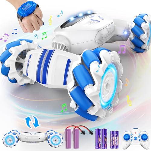 Loiley Remote Control Car Gesture Sensing RC Car Boys Toys for 68 Years Old Best Birthday Gifts for Kids 4WD 24Ghz 360 Rotating 2 Control Modes Control Transformer Toys Twist Cars - Image 1