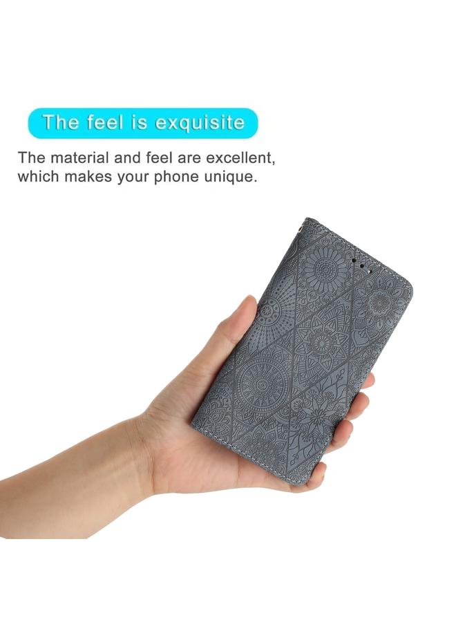 S-TOP Case For iPhone 15 Ethnic Embossed Adsorption Leather Phone Case - Image 5