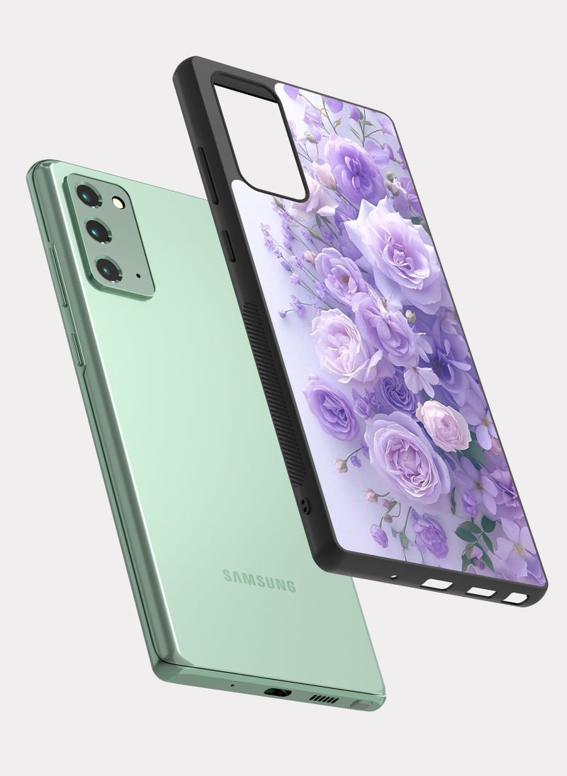 بكسلات كفر سامسونج جالكسي نوت 20 ورود بنفسجي ابيض - Image 2