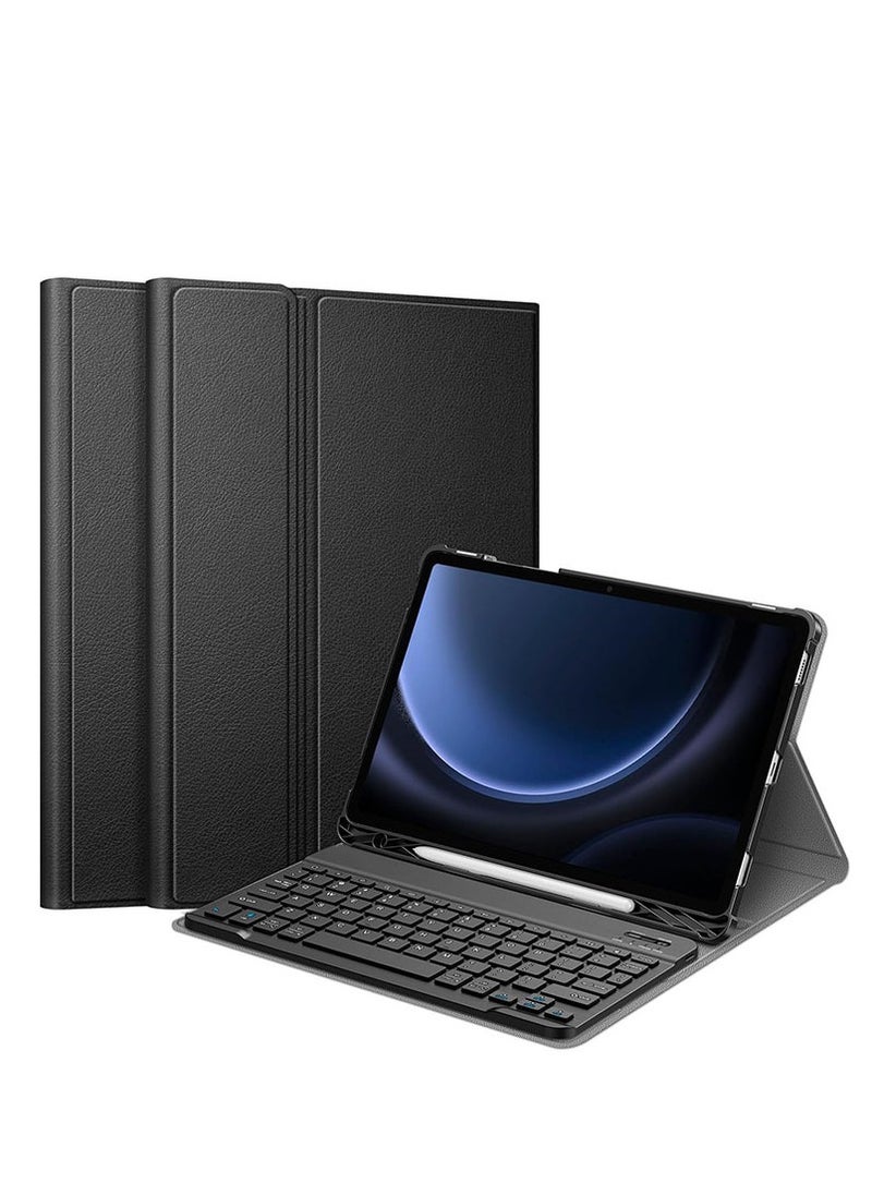 General Samsung Galaxy Tab S9/S9FE 11" 2023 Keyboard Case, (SM-X510/X516B/X518U/SM-X710/X716B/X718U) Slim Stand Case Bluetooth Wireless Keyboard 