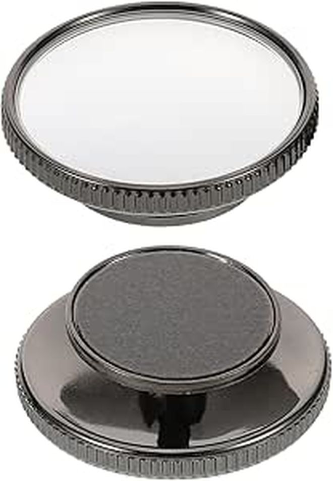 2pcs Carbon Black Blind Spot Mirrors Self Adhesive Car Safety Reversing Aid - Image 1
