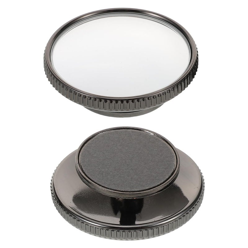 2pcs Carbon Black Blind Spot Mirrors Self Adhesive Car Safety Reversing Aid - Image 2