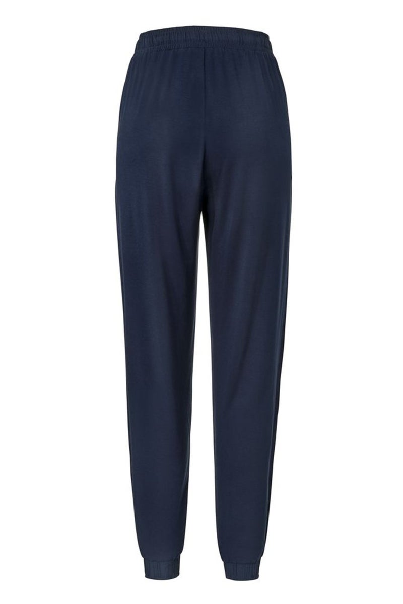 Tchibo Women Drawstring Plain Sweatpants, Navy Blue  - Image 3