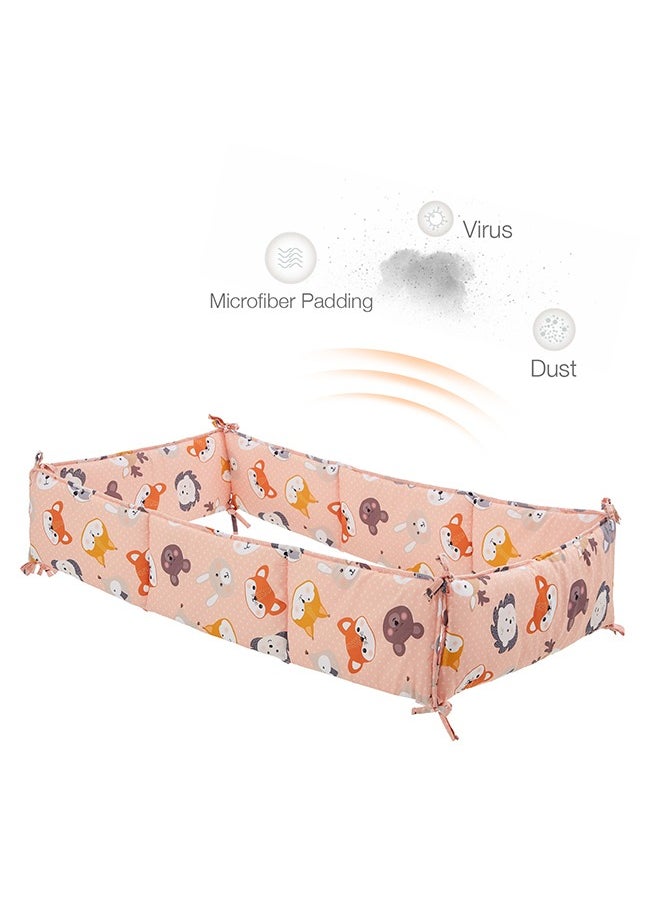 Yoawllty 4 Pieces Baby Crib Bumper Infant Bed Soft Cotton Pad Cot Protector Newborn Room Nursery Bedding Decor  (Fox)  - Image 3