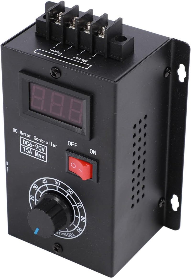 Universal PWM DC Motor Speed Controller 6V 90V with Digital Display and 20A - Image 2
