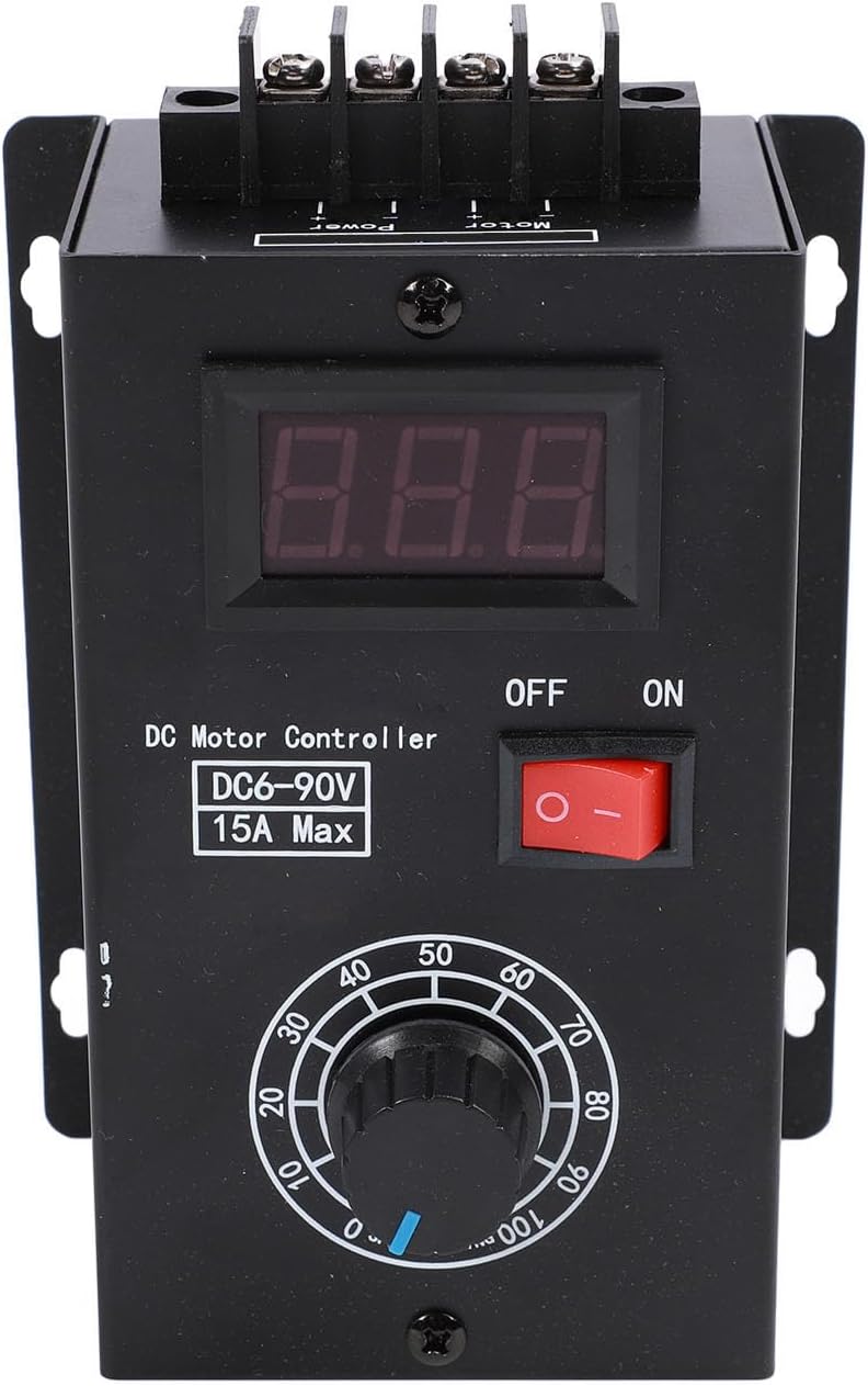 Universal PWM DC Motor Speed Controller 6V 90V with Digital Display and 20A - Image 1