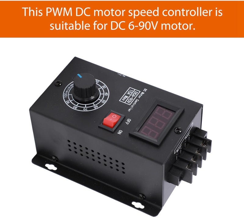 Universal PWM DC Motor Speed Controller 6V 90V with Digital Display and 20A - Image 4