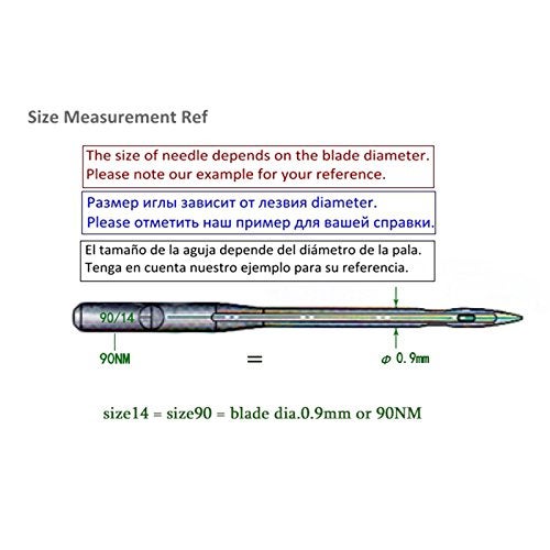 Hicello 10Pcs DB*1 Industrial Sewing Machine Needles for JUKI DDL-555 Singer Brother,Size:22/140 - Image 5