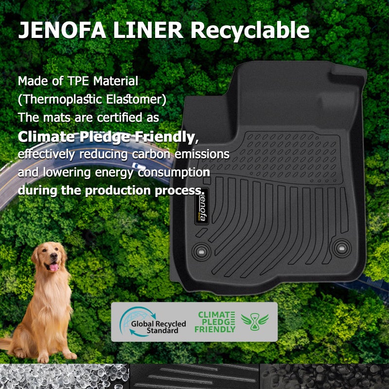 Jenofa-Floor Mats for Kia K5 2021-2026 & Hyundai Sonata 2020-2026 Gas Car Mats Cargo Mat Fit K5 Sonata (Only FWD) All Weather Non-Slip Waterproof Floor Liner Accessories Full Set 2024 - Image 5