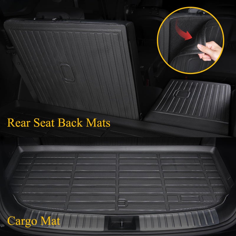 Jenofa-Floor Mats for Kia K5 2021-2026 & Hyundai Sonata 2020-2026 Gas Car Mats Cargo Mat Fit K5 Sonata (Only FWD) All Weather Non-Slip Waterproof Floor Liner Accessories Full Set 2024 - Image 4