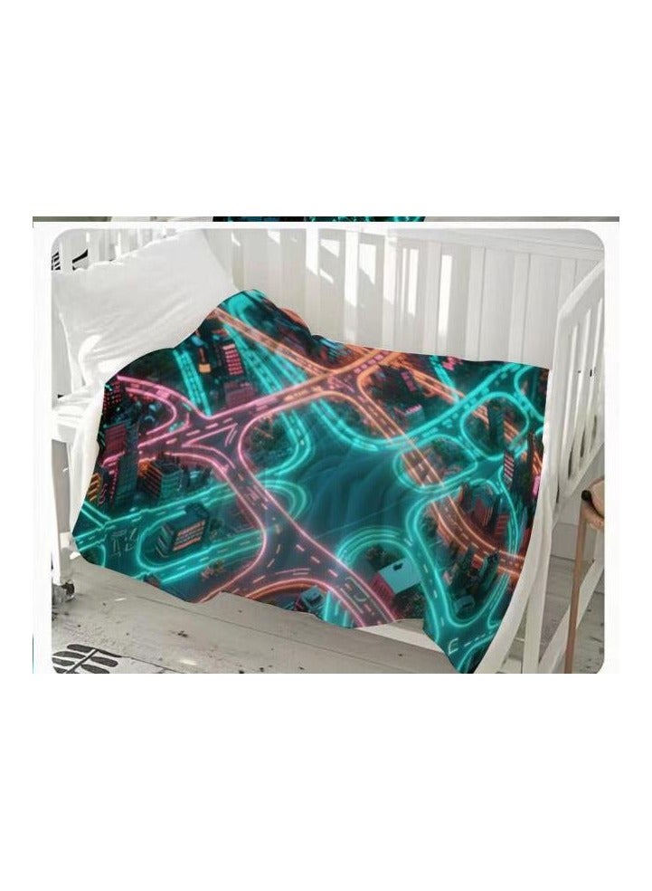 general Flannel thin blanket (warm and comfortable, suitable for sleep, gaming, dust removal and sandproof) 150cm*200cm - 94 - Image 1