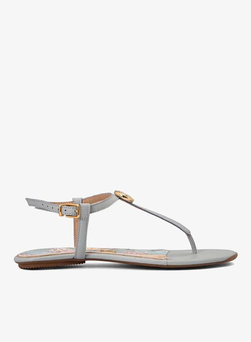 Carmen Steffens Flat Sandal with Floral Print Straps