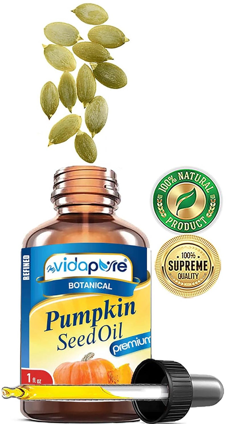 MYVIDAPURE PUMPKIN SEED OIL WILD GROWTH Pure REFINED 1 Floz 30 ml For Skin Face Body Hair and Lip Care - Image 3