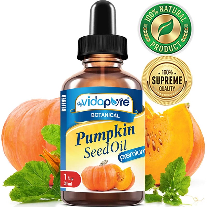 MYVIDAPURE PUMPKIN SEED OIL WILD GROWTH Pure REFINED 1 Floz 30 ml For Skin Face Body Hair and Lip Care - Image 4