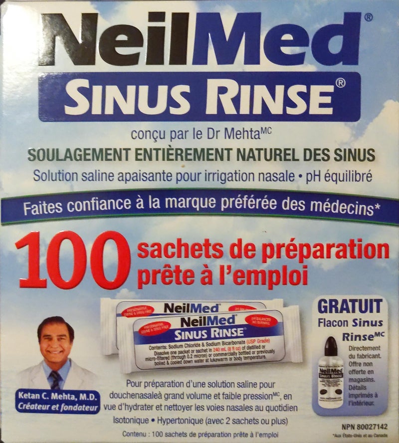 Iaerlllt NeilMed Sinus Rinse All Natural Relief Premixed Refill Packets 100 Each - Image 2