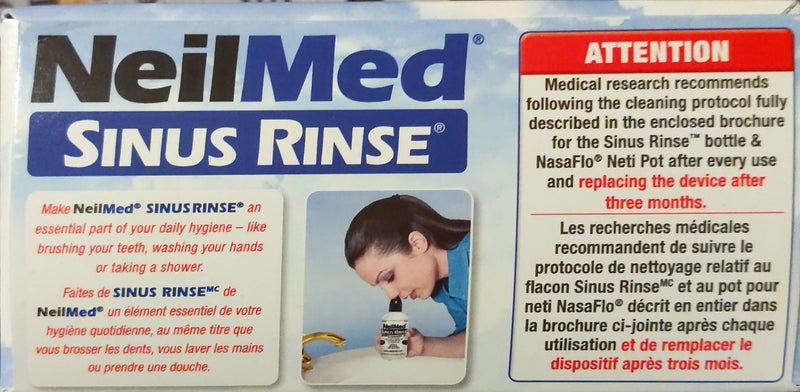 Iaerlllt NeilMed Sinus Rinse All Natural Relief Premixed Refill Packets 100 Each - Image 5