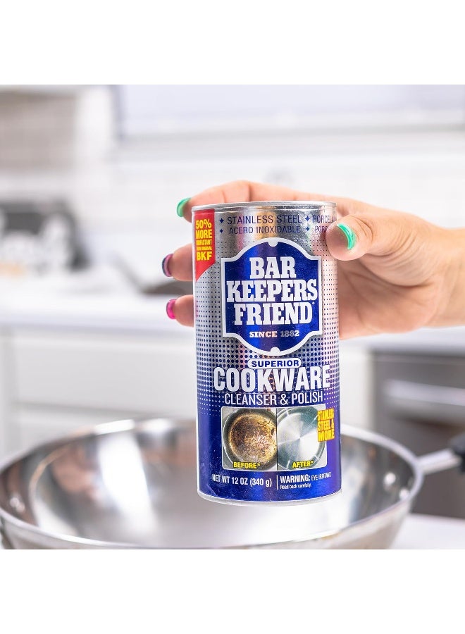 Bar Keepers Friend Cookware Cleanser & Polish - 12oz (2 Pack) - Image 5
