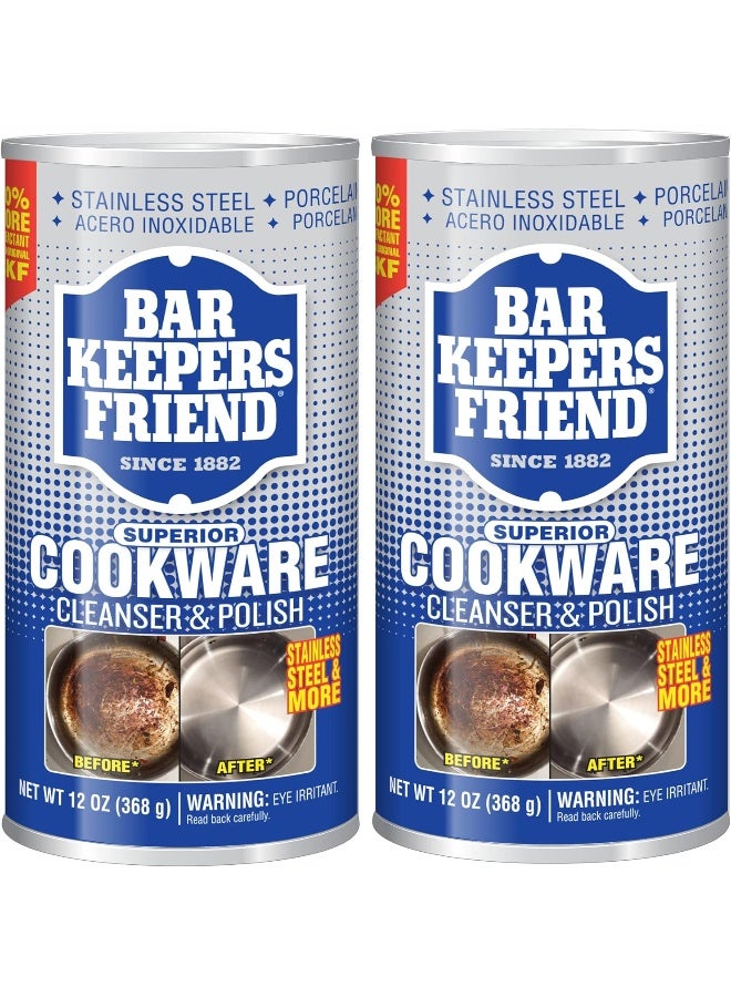 Bar Keepers Friend Cookware Cleanser & Polish - 12oz (2 Pack) - Image 1