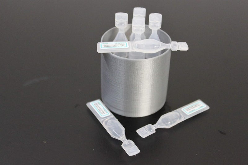 Znet3D Eye Drops Holder & Storage w/lid, Holds 7 Single use Disposable vials (Silver) - Image 5
